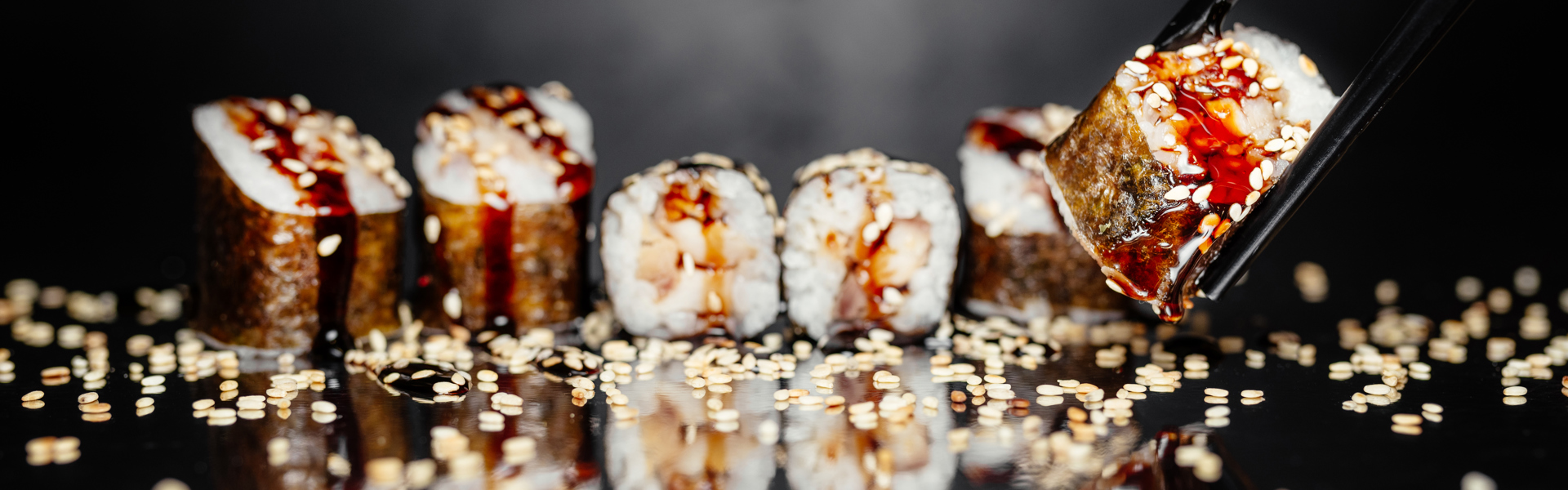 Chopsticks Holding Roll Uguri Made Nori Pickled Rice Eel Perch Unagi