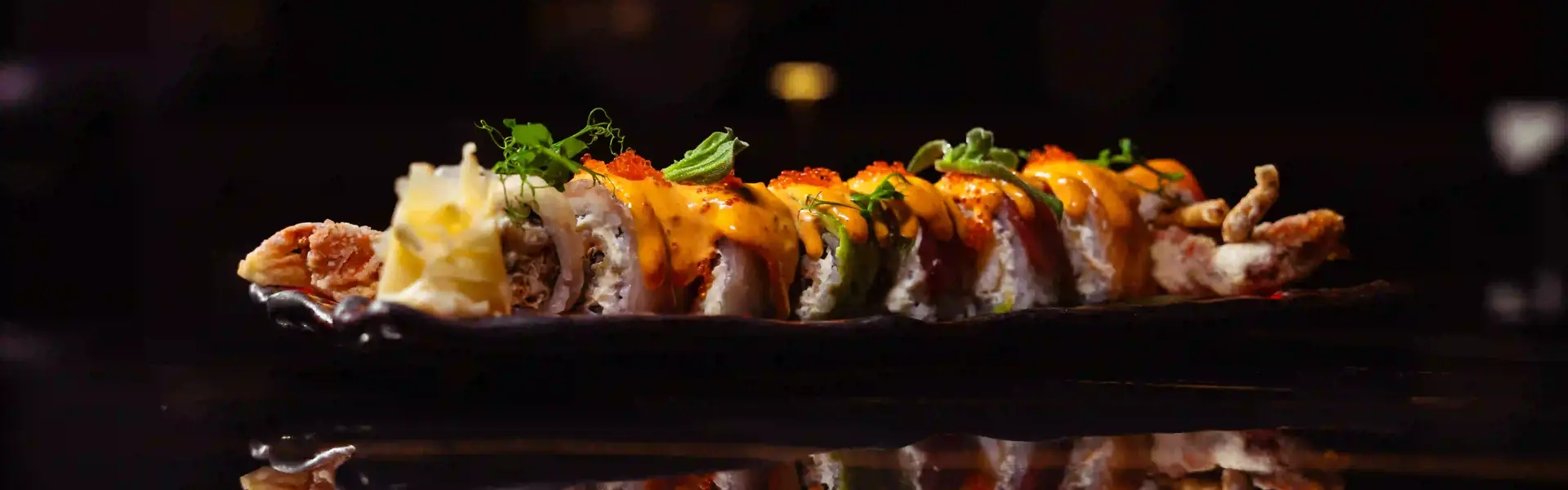 Spicy Crab Sushi Roll Aka Restaurant Dubai